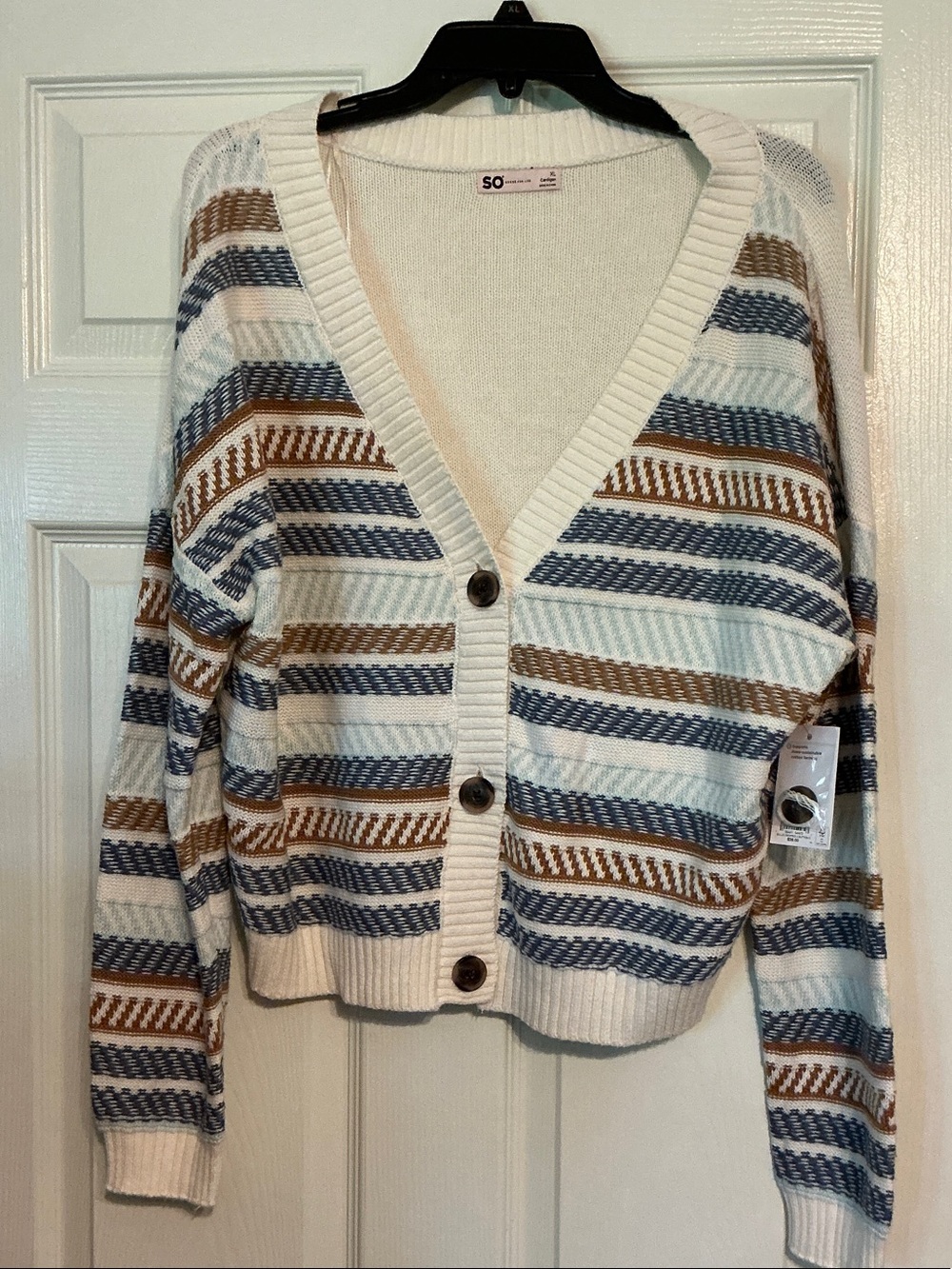 NWT SO Three Button Cardigan Sweater